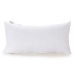 Acanva Fluffy Pillow Insert for Bed Sleeping, Decorative Stuffer Cushion Sham Filler, 16x26 Inch, White