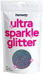 Glitter Gun Metal Grey Holographic Ultra Sparkle Sequins Nail Face Festival Christmas Halloween Makeup Fine 100g / 3.5oz