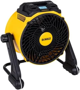DEWALT 16'' Air Cleaner Fan with HEPA Filter, Industrial Fan, 4000CFM, PM2.5/Temperature/Humidity Monitoring, Ultra Quiet, Stepless Speed Seeting, 360 Adjustable Tilting, 9-Hour Timer, DXF1612
