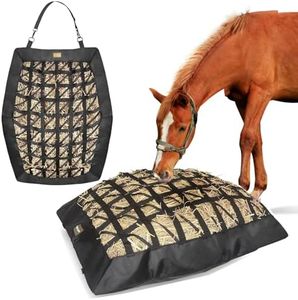 MIYABALA Hay Bag for Horses,Ultra-Slow Feed Hay Bag for Ground Feeding,Designs for Horses,Goats,Cows,Premium 1680D Oxford Cloth,Easy to Fill and Hang with Wide Opening and Adjustable Straps (2)
