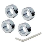 Zeberoxyz 4pcs 3/4" Bore Shaft Collars Sets-Screw Style Zinc Plated Solid Steel Lock Collars with 1-1/4"Outer Diameter and 9/16"Width for Drive shafts,The Automotive Industry etc.(3/4", Zinc Plated)