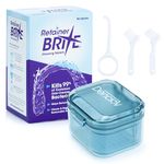 Retainer Brite Cleaning Kit Including 96 Tablets (3 Month Supply) and Case - Retainer Box Ideal for retainers, mouthguard, dentures, invisalign. Removes Plaque and Tartar. (Blue)