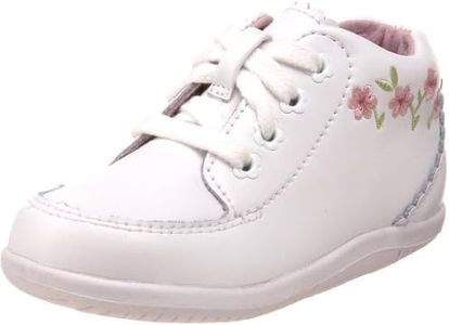 Stride Rite Girls SRT Emilia First Walker Shoe, White, 4 Toddler