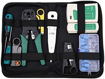 12 in 1 Crimpatrice ethernet Strumenti Kit di Rete Professionali, Pinza Crimpatrice rj45, Manutenzione del Computer Kit LAN Tester del CavoStrumenti di Riparazione crimpatrice ethernet