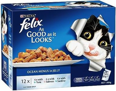 FELIX As Good As It Looks Adult Wet Cat Food Ocean Menus in Jelly 60x85g