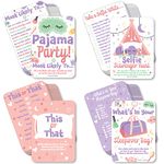 Big Dot of Happiness Pajama Slumber Party - Sleepover Party Games - Slumber Party Games - 4 Girls Sleepover Birthday Party Games - Kids Party Games - 10 Cards Each - Gamerific Bundle