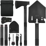 iunio Survival Shovel Multitool with Axe, Camping Shovel Hatchet, Tactical Shovel, Folding with Carrying Bag for Camping, Hiking, Backpacking, Entrenching, Car Emergency