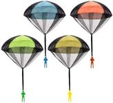 Ven-Trap Parachute Toy, Tangle Free Throwing Toy Parachute, Outdoor Children's Flying Toys, No Battery nor Assembly Required (4 Pieces Set)