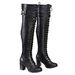 Milwaukee Leather Women's Black Above the Knee Lace-Up Fashion Casual Boots MBL9424-9