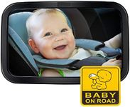 Gorrow Baby Car Mirror for Back Seat, Adjustable Car Mirror Baby with Rear View, Safest Shatterproof Infant Mirror, Drive Safe and Monitor to See Rear Facing Infants, Kids and Child
