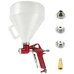YSIL 1.58 Gallon(6L) Air Hopper Spray Gun Texture Tool Drywall Painting Sprayer with 3 Nozzles(4.0mm/6.0mm/8.0mm) for Ceiling,Walls Painting,White Straight