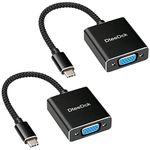 USB C to VGA Adapter,DteeDck USB Type-C (Thundebolt 3) to VGA Sturdy Aluminum Braided for MacBook, MacBook Pro/Air/iPad Pro, Samsung S10/S9/S8, Surface Book, DELL XPS, HP and More