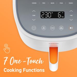 COSORI 3.8L Air Fryer – 7 Functions, App Control, Dishwasher Safe, White