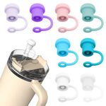 Alwenid 8PCS Straw Cover Cap for Stanley, Simple Modern, Yeti, Owala, Hydro Flask, Reduce, and All Brands 6 to 10mm Tumbler Straw, Dishwasher Safe, BPA Free and Dust Proof