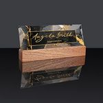 Office Desk Name Plate Personalized | Custom Name Plates for Desk | Unique Gift | Wood Holder | for Home, Desk, Sign Decorations | (Black & Gold Marble)