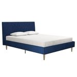 Mr. Kate Daphne Upholstered Bed, Full, Blue Velvet