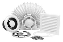 Xpelair Airline Al100T 4"/100mm Inline Axial Extractor Fan with Timer for Bathrooms and Shower Rooms, Complete with Loft Fitting Kit, White