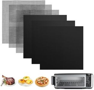 for Ninja Reusable Air Fryer Liners 12x12inch, Oven Liners for Bottom of Toaster Oven, 3x Oven Liner + 3x Mesh Sheets, Heavy Duty Microwave/Grill Baking Mat Pre-Cut Square for SP101/SP201/SP301/SP351