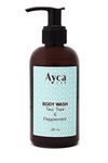 AYCA Cooling Peppermint And Tea Tree Body Wash Shower Gel For Men And Women || Gentle & Hydrating Shower Gel Cleanser for Men & Women and all skin types || Natural, Plant-based & Cruelty Free Essential Oils 200ml, (Pack Of 1)