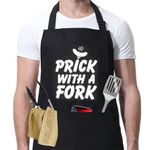 YZIMNRE Printed BBQ Apron for Men - Stylish and Durable BBQ Aprons, Ideal Gifts for Men, Perfect for Grilling, Cooking, and Outdoor Events