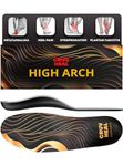 (2024) Premium High Arch Insoles for Ultimate Support - Plantar Fasciitis - Comfort for Foot Pain Relief - Anti-Fatigue - Orthotic Shoe Sole Inserts Men Women Standing All Day (S, Black)