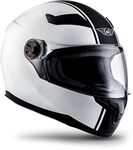 MOTO Helmets® X86 „Racing Matt White“ · Full-Face Helmet · Motorcycle-Helmet Scooter motorbike Cruiser Biker Bike Urban Stree-Fighter classic · ECE 22.05 Visor Click-n-Secure Bag S (55-56cm)