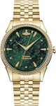 Vivienne Westwood The Wallace Ladies Quartz Watch with Green Dial & Gold Stainless Steel Bracelet VV208GDGD