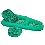 Aqua LEISURE Campania 2 in 1 Convertible Water Lounge, Multi Teal Floral Print