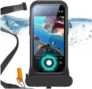 ESR Waterproof Phone Pouch for iPhone 13/14 /15, Underwater Touch Sensitivity, IPX8 Floating Waterproof Cellphone Case with Lanyard, Dry Bag for Snorkeling, Black