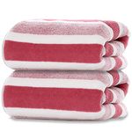 SOFTBATFY Microfibre Bath Sheet, Beach Towels 2 Pack(90x180cm) Lightweight, Absorbent, Super Fluffy and Fast Drying Towel for Travel, Vacation, Fitness and Yoga (90x180cm, Pink)