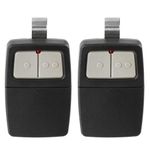 2 Universal Garage Door Opener Remotes for CLICKER Liftmaster/Chamberlain/Genie/Linear (2-Button)