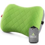 HIKENTURE Camping Pillow with Removable Cover - Ultralight Inflatable Pillow for Hiking,Backpacking, Upgrade Comfortable Ergonomic Air Pillow for Neck Support, Soft Travel Pillow in Car,Beach,Office