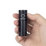 ThruNite T1S Magnetic Tailcap Mini Flashlights, USB C Rechargeable Flashlight with SST40 LED, 1212 Lumen, 184 Meters Long Throw EDC Flashlight - Black CW, Aluminum