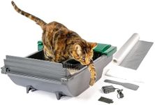 Pet Zone Smart Scoop Litter Box Value Pack, Self Cleaning, Hands-Free Large Litter Box, Easy to Clean