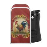 Annejudy Electric Can Opener Covers Stain Protection Machine Washable Can Opener Cover Fits for Most Electric Automatic Can Openers, Rooster Sunflower Pattern