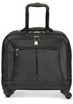 Tassia Roller Bag - Wheeled Laptop Bag - Black Hand Luggage Case - Business Briefcase Large with Large Storage - 4 Wheel Spinner Cabin Luggage for Men & Women - Roller Case for Travel or Business