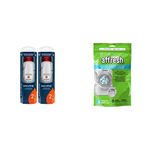 EveryDrop Premium Refrigerator Water Filter 2 Pack + Affresh Washing Machine Cleaner 3 Tablets (3 Months Supply)