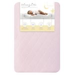 Evolur Rest EZ 2 in 1 Mini Crib Mattress, JPMA and Greenguard Gold Certified, Crafted from Recycled Sustainable Materials, Pink