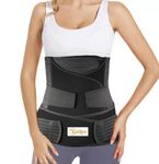 KETIPO 3 in 1 Postpartum Support Recovery Belt Post Pregnancy Abdominal Belt Post Cesarean Belly Binder, Belly Band for Post Pregnancy Women Relief Back Pains and Support Breastfeeding Posture (Black)