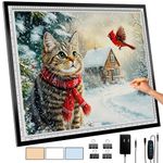 DONPODER A2 LED Light Pad for Diamond Painting Light Board Diamond Art for Drawing, Adjustable Brightness & 3 Color Light Box Drawing Board with Diamond Art Tools for Tracing(65X48cm)