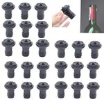 Wine Saver Vacuum Stoppers 24 Pack Rubber Wine Stoppers for Wine Saver Vacuum Pump Preserver, Bottle Rubber Corks to Preserve Wine Flavor Best Wine Air Vacuum Stoppers to Keep Wine Fresh