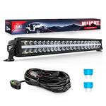 Nilight 30 Inch LED Light Bar DRL 240W 24800LM Anti-Glare Flood Spot Offroad LED Driving Light IP68 w/ 12AWG DT Connector Wiring Harness for Pickup Truck SUV ATV UTV Boat 4x4 Jeep, 5 Years Warranty