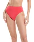 Coco Reef High Esteem High Leg High Waist Bikini Bottom — Microluxury Swim Bottom, Papaya 816, Small