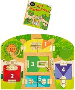 Battat Education – Montessori Busy Board – Toddler Busy Board – Lock and Key Toy – Activity Board – 3 Years + – Knock-Knock Who’s Inside?