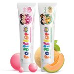 Pediflor Kidz Anticavity Toothpaste Melon and Bubble Gum Flavour Combo Pack | Doctor Recommended Fluoride Toothpaste for Children with Xylitol | Fights Kids Tooth Decay | Vegan | 70g per pack