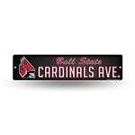 Rico HSN200502 NCAA Ball State Cardinals High-Res Plastic Street Sign, Red