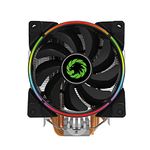 GameMax Gamma 500 ARGB CPU Cooler, Argb Leds, 5 Heatpipes, 1 x 120mm Argb Fan, RGB Mystic Light Sync, Compatible for AMD and Intel Platforms | Black/Silver