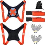 Carrying Straps Moving Kit Carry Strap for 2 People with Sponge Vest, Multifunctional Lifting Strap for Furniture & Appliances, Furniture Carry Straps, Furniture Transport, Orange