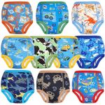 MooMoo Baby Training Underwear 10 Packs Absorbent Potty Training Pants for Boys and Girls Cotton Pee Pants 3T