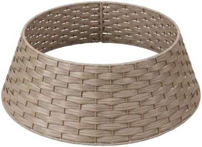 27 Inch Rustic Christmas Tree Collar Woven Plastic Tree Stand Cover